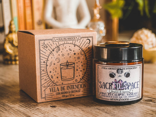 *Refugio Sagrado* Vela Purificadora de Espacios