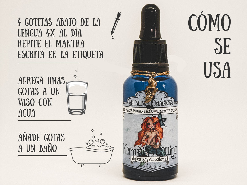 *Canto de la Sirena* Brebaje Floral para la Descarga Emocional
