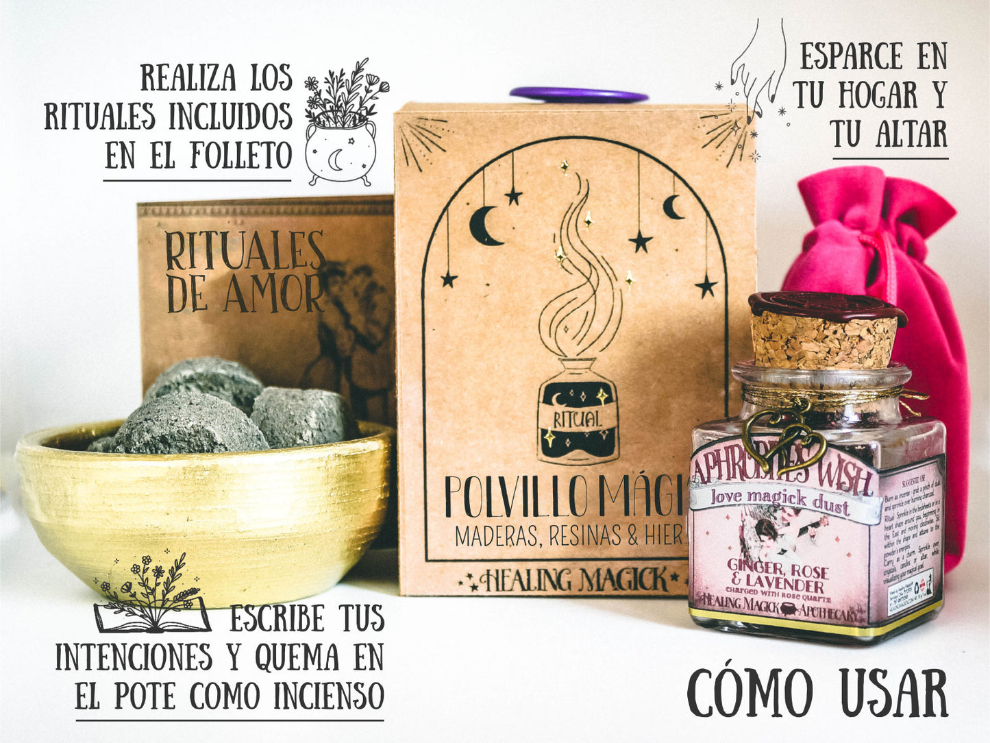 *Deseo de Afrodita* Polvillo de Rituales para el Amor