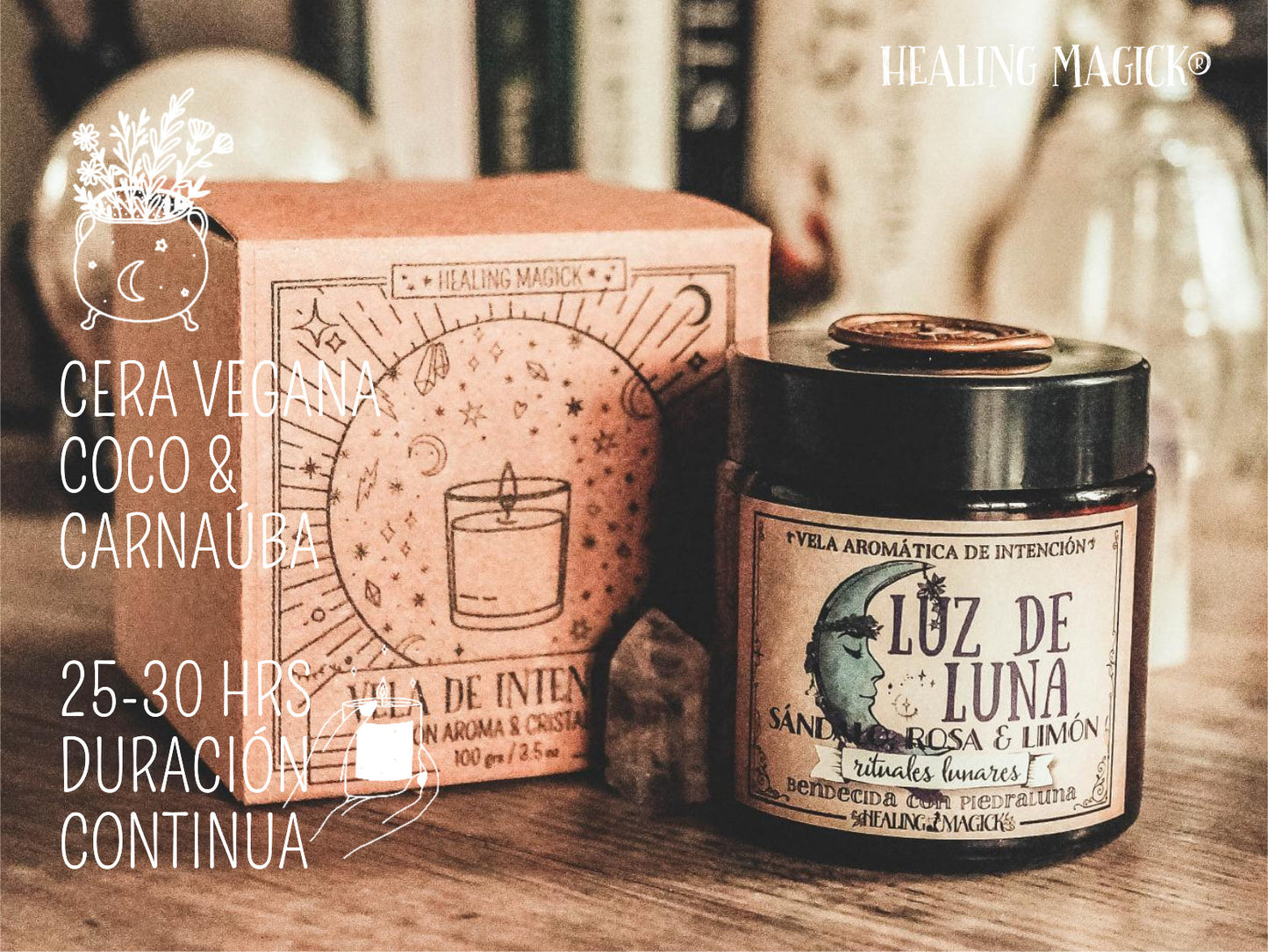 *Luz de Luna* Vela Rituales Lunares