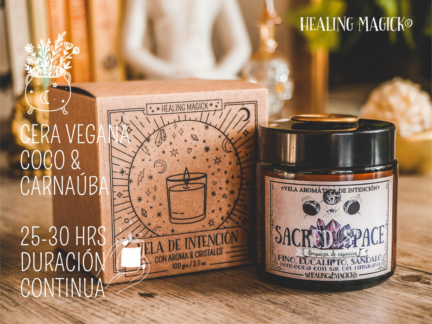 *Refugio Sagrado* Vela Purificadora de Espacios