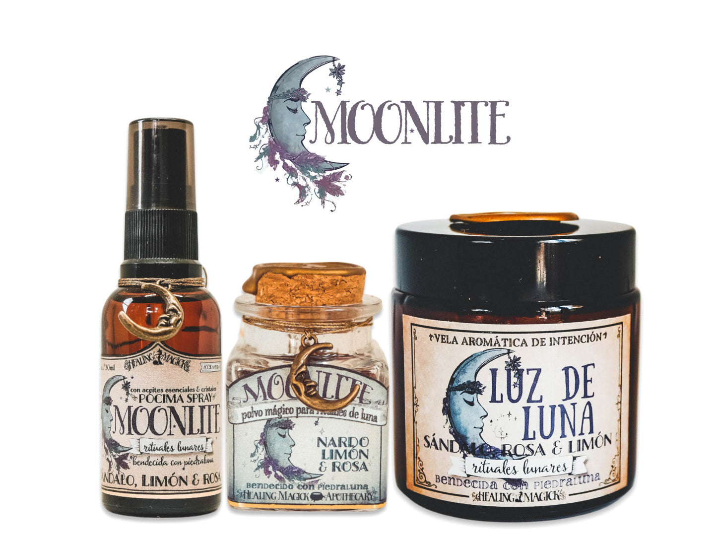 *Luz de Luna* Set Conexión Lunar ~Witchy box~ Rituales de todo tipo