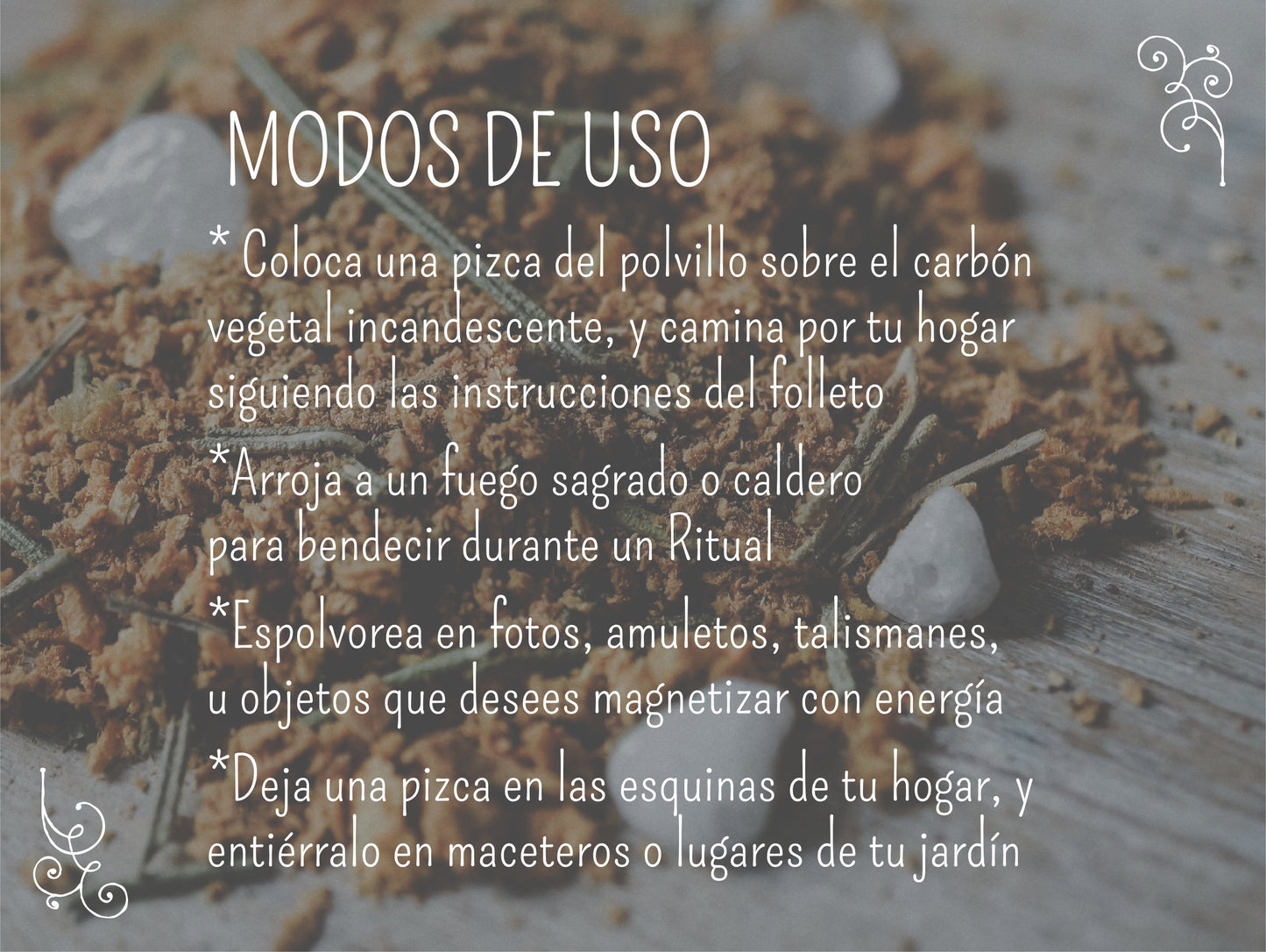 *Refugio Sagrado* Polvillo Sahumerio Purificador de Espacios