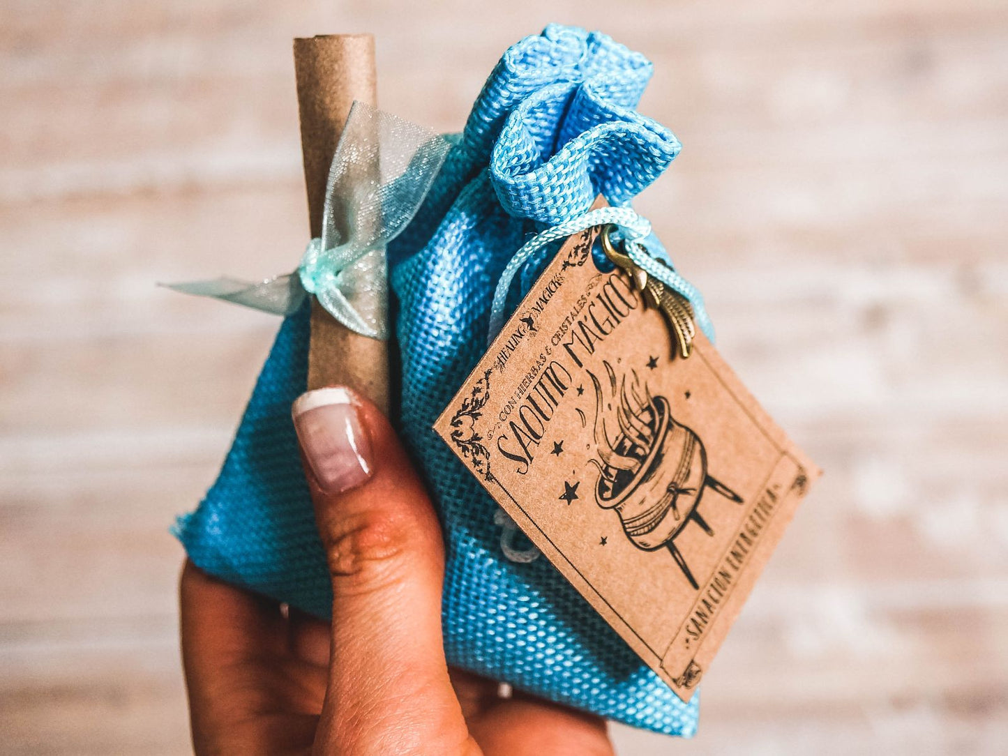 *Saquito Mágico de la Sanación* Charm Bag Aromático con hierbas, flores, resinas & cristales