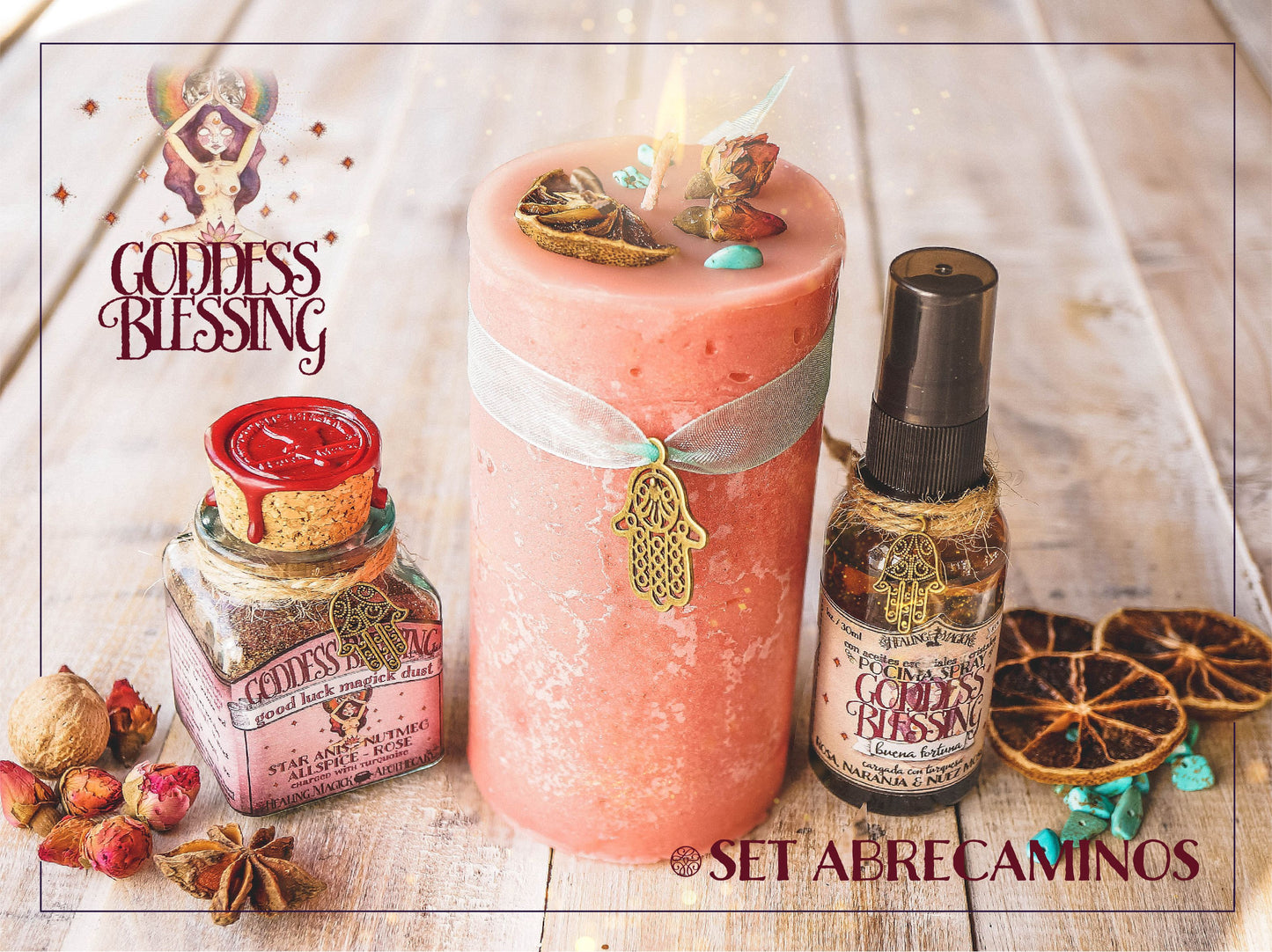 *Bendición de la Diosa* Vela Buena Suerte / Abre caminos