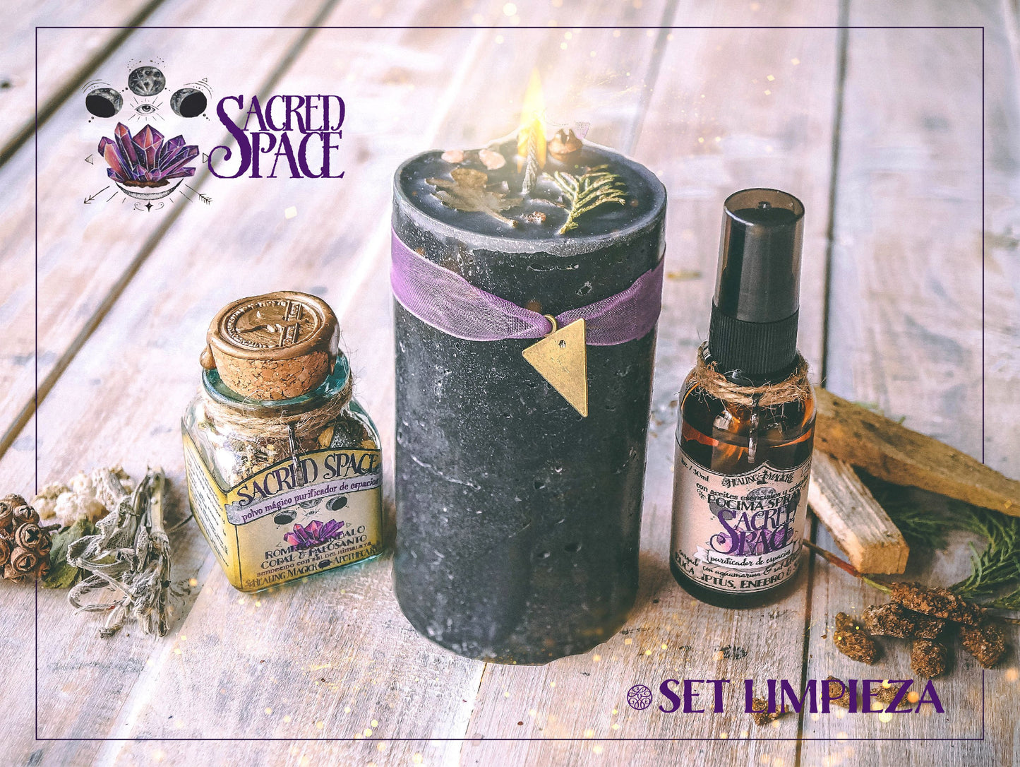 *Refugio Sagrado* Vela Purificadora de Espacios