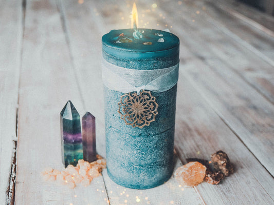 *Portal Galáctico* Vela Rústica para Meditar