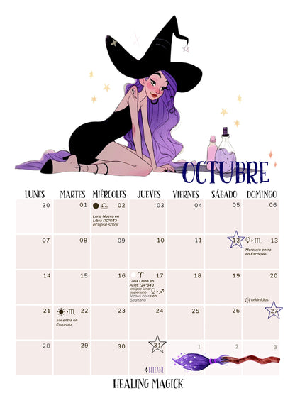 Calendario Astrológico Octubre ★