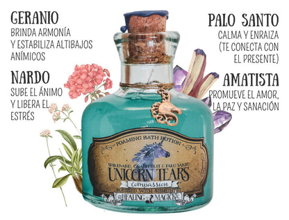 *Lágrimas de Unicornio* ~Baño Sagrado con Nardo, Palo Santo, Geranio & Amatista